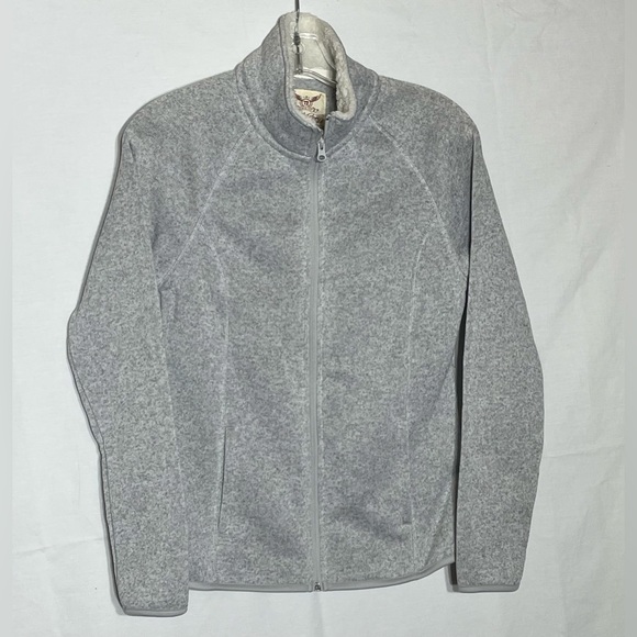 Faded Glory size Small ladies zip up cardigan sweat top gray - Picture 2 of 11